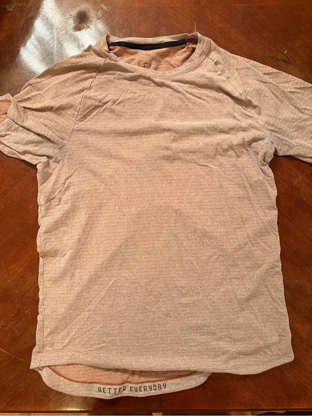 lululemon athletica light red short sleeve crew